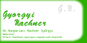 gyorgyi machner business card